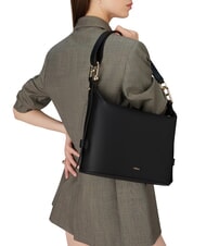 FURLA NUVOLA M Borsa in pelle doppia portabilità Nero - Borse Donna - 5