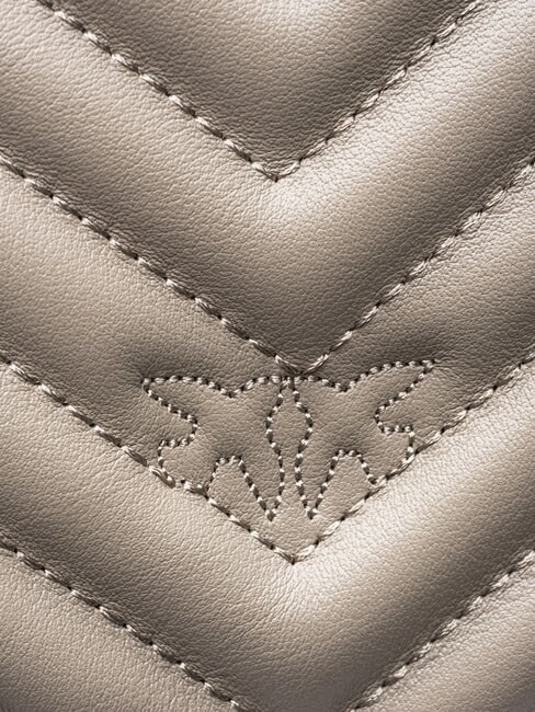 LOVE CLICK CLASSIC Zaino in pelle trapuntata noce-antique gold - Borse Donna