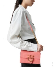 PINKO LOVE ONE MINI  Mini Bag a tracolla fiore di pesco-antique gold - Borse Donna - 5