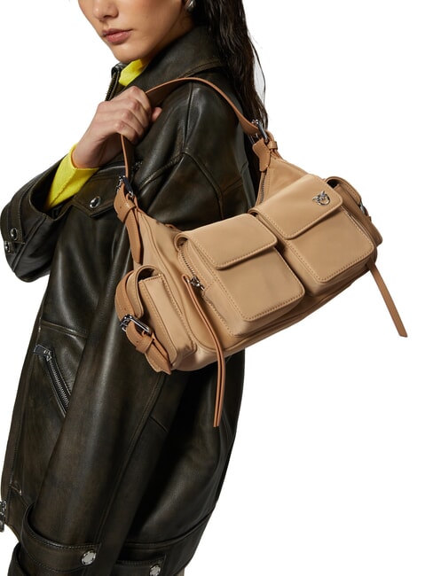 CARGO Borsa a spalla con tasche beige-grigio fumo-shiny nickel - Borse Donna