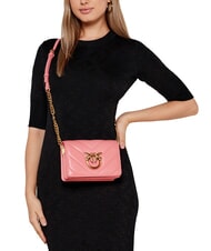 PINKO LOVE CLICK Borsa mini in pelle trapuntata fiore di pesco-antique gold - Borse Donna - 7