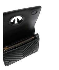 PINKO LOVE CLICK CHEVRON Borsa mini tracolla in pelle nero limousine block color - Borse Donna - 4