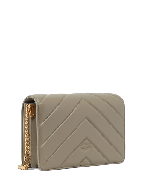 LOVE CLICK CLASSIC Borsa trapuntata in pelle noce-antique gold - Borse Donna