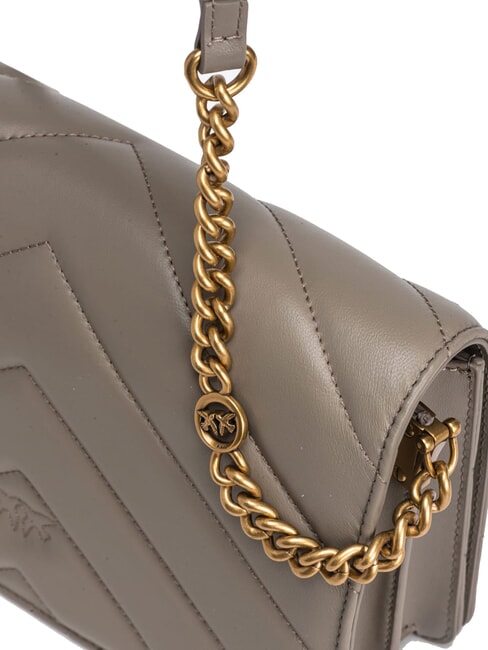 LOVE CLICK CLASSIC Borsa trapuntata in pelle noce-antique gold - Borse Donna