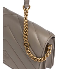 PINKO LOVE CLICK CLASSIC Borsa trapuntata in pelle noce-antique gold - Borse Donna - 4