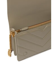 PINKO LOVE CLICK CLASSIC Borsa trapuntata in pelle noce-antique gold - Borse Donna - 6