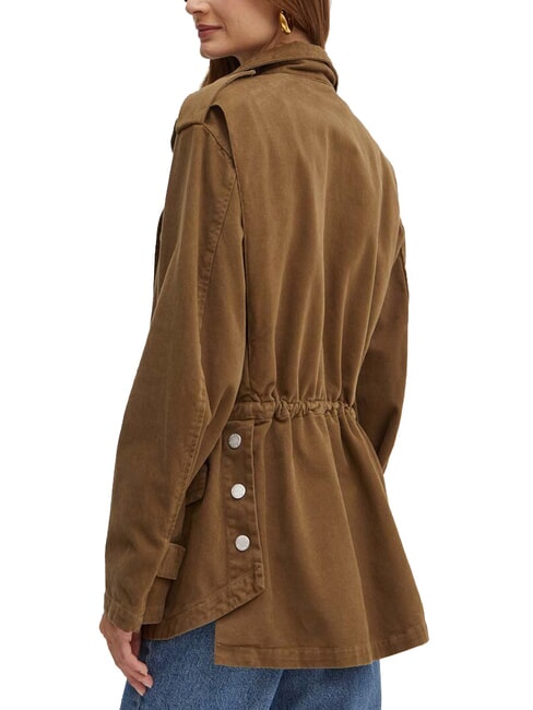 DIATONIA Giacca denim con coulisse verde oliva scuro - Giacche Donna