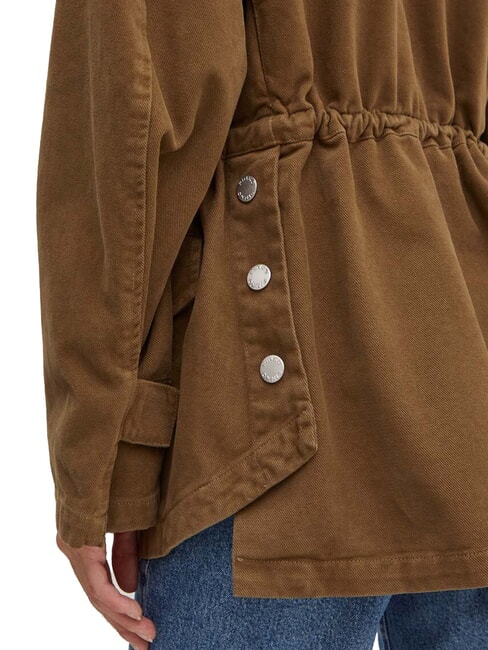 DIATONIA Giacca denim con coulisse verde oliva scuro - Giacche Donna