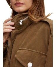 PINKO DIATONIA Giacca denim con coulisse verde oliva scuro - Giacche Donna - 5