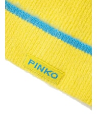 PINKO SERRADE Berretto cuffia con risvolto giallo/azzurro - Cappelli - 2