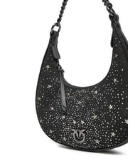 PINKO BRIOCHE Borsa mini con stelle e strass nero limousine-canna fucile - Borse Donna - 3