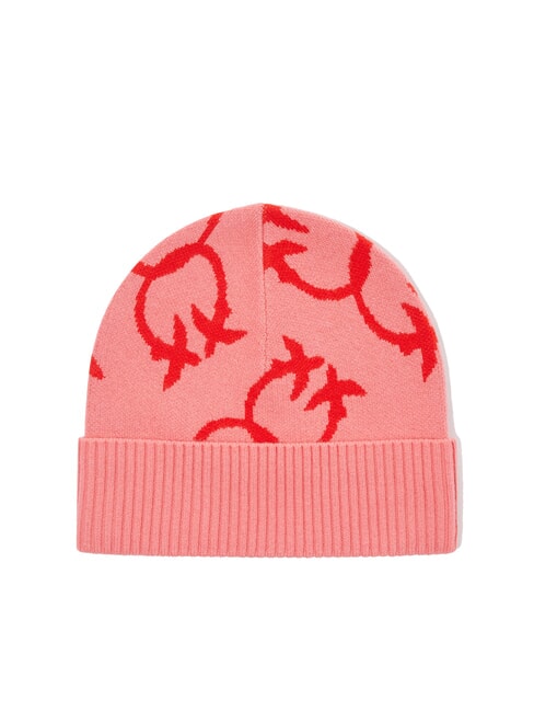 FRAPPATO Cuffia jacquard monogram rosa/rosso - Cappelli