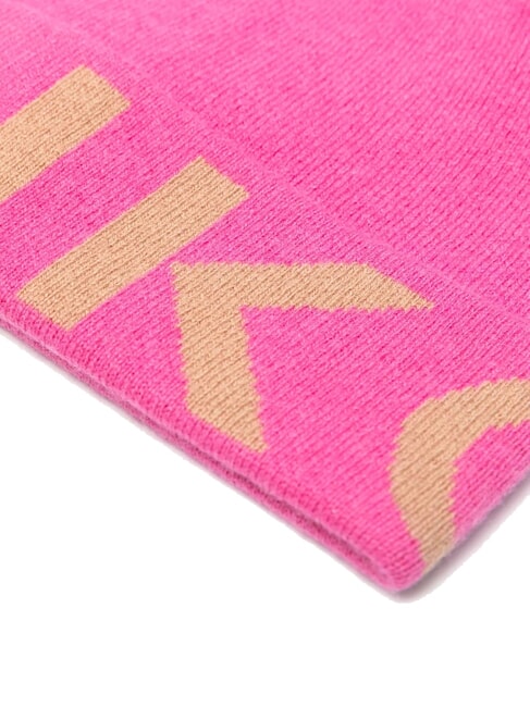 CALAMARO Berretto logo jacquard fuxia/cammello - Cappelli