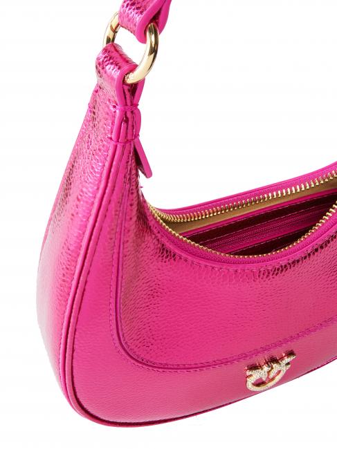 BRIOCHE Borsa a spalla in pelle metallizzata fuxia metallizzato-oro - Borse Donna