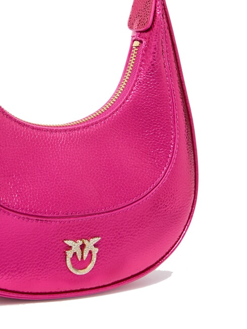 BRIOCHE Borsa a spalla in pelle metallizzata fuxia metallizzato-oro - Borse Donna