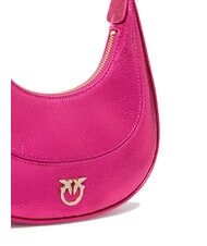 PINKO BRIOCHE Borsa a spalla in pelle metallizzata fuxia metallizzato-oro - Borse Donna - 4