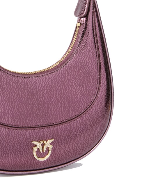 BRIOCHE Borsa a spalla in pelle metallizzata marrone metallizzato-oro - Borse Donna