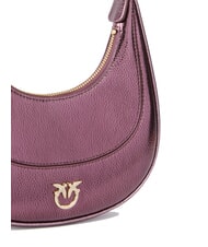PINKO BRIOCHE Borsa a spalla in pelle metallizzata marrone metallizzato-oro - Borse Donna - 3