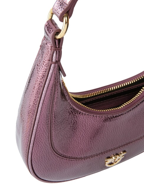 BRIOCHE Borsa a spalla in pelle metallizzata marrone metallizzato-oro - Borse Donna