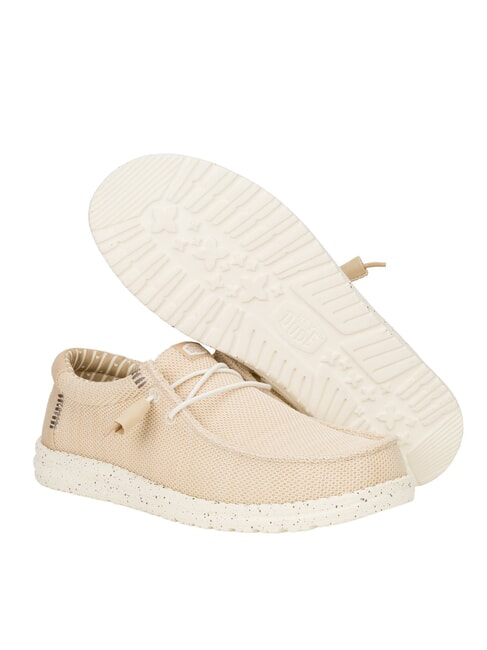 WALLY STRETCH SOX Mocassini in tessuto mesh irish cream/egret - Scarpe Uomo