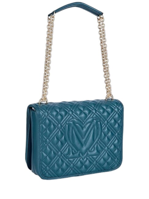 QUILTED GOLD CHAIN Borsa a spalla / a tracolla smeraldo - Borse Donna