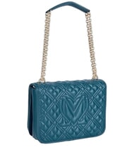 LOVE MOSCHINO QUILTED GOLD CHAIN Borsa a spalla / a tracolla smeraldo - Borse Donna - 2