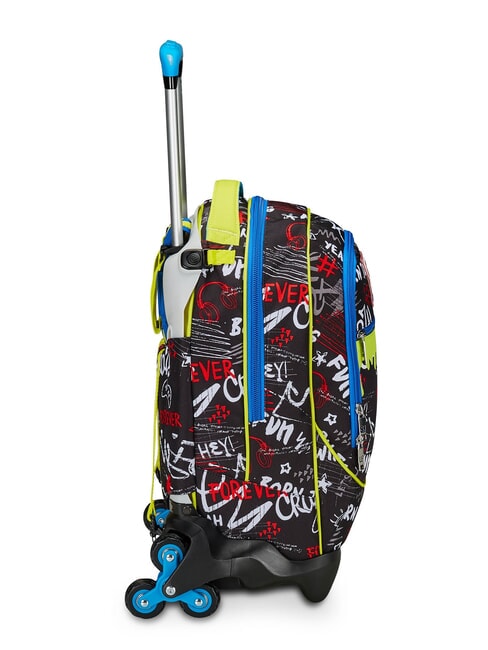 GANG BORN TO FUN BOY  Zaino trolley sganciabile, 3 ruote Nero - Zaini con carrello