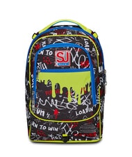 SJGANG GANG BORN TO FUN BOY  Zaino trolley sganciabile, 3 ruote Nero - Zaini con carrello - 6