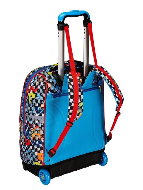 FACCE DA SJ! BIG Zaino trolley 2 ruote turchese fluo - Zaini con carrello
