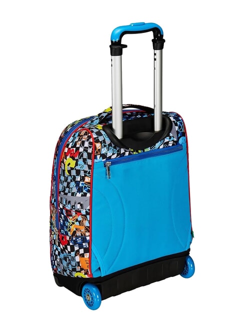 FACCE DA SJ! BIG Zaino trolley 2 ruote turchese fluo - Zaini con carrello