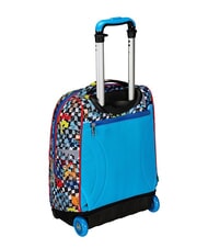 SJGANG FACCE DA SJ! BIG Zaino trolley 2 ruote turchese fluo - Zaini con carrello - 5