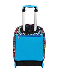 SJGANG FACCE DA SJ! BIG Zaino trolley 2 ruote turchese fluo - Zaini con carrello - 6