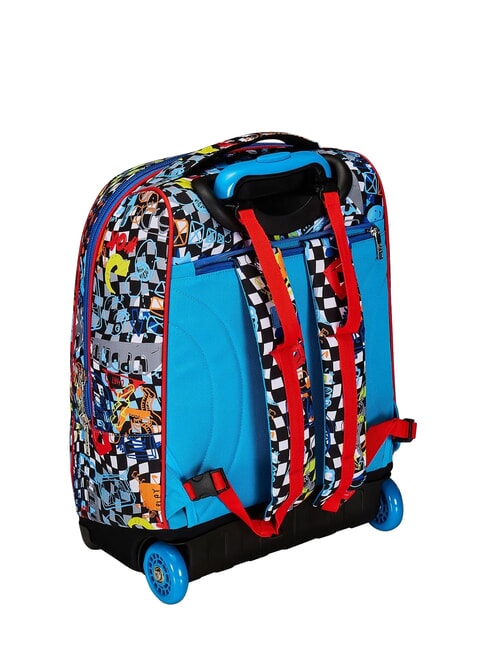 FACCE DA SJ! BIG Zaino trolley 2 ruote turchese fluo - Zaini con carrello