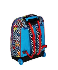 SJGANG FACCE DA SJ! BIG Zaino trolley 2 ruote turchese fluo - Zaini con carrello - 7