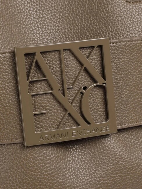 SUSIE SOFT Borsa a spalla con fibbia logata dark taupe - Borse Donna