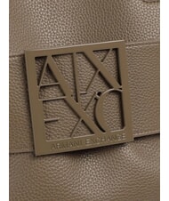 ARMANI EXCHANGE SUSIE SOFT Borsa a spalla con fibbia logata dark taupe - Borse Donna - 3