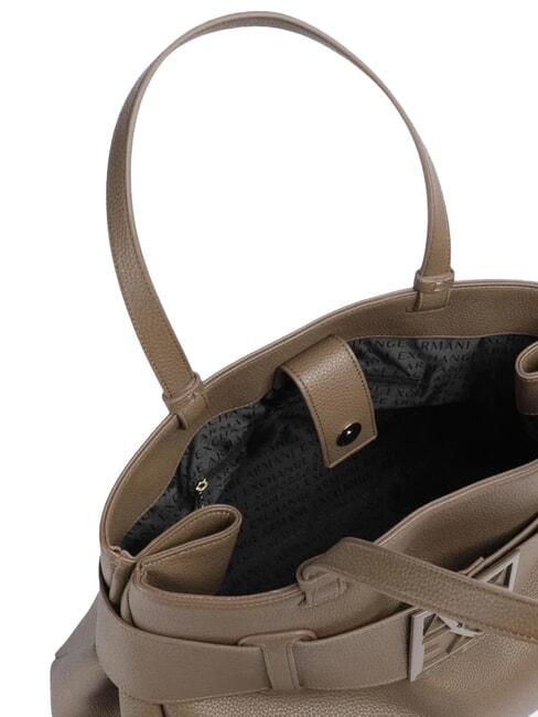 SUSIE SOFT Borsa a spalla con fibbia logata dark taupe - Borse Donna