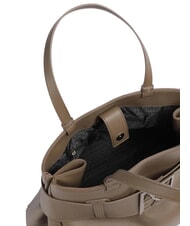 ARMANI EXCHANGE SUSIE SOFT Borsa a spalla con fibbia logata dark taupe - Borse Donna - 4
