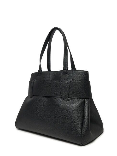 SUSIE SOFT Borsa a spalla con fibbia logata black - Borse Donna