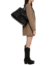 ARMANI EXCHANGE SUSIE SOFT Borsa a spalla con fibbia logata black - Borse Donna - 5