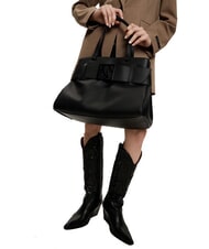 ARMANI EXCHANGE SUSIE SOFT Borsa a spalla con fibbia logata black - Borse Donna - 6