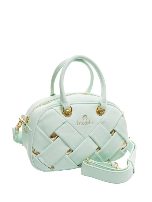 ICONS Borsa bauletto intrecciata celeste - Borse Donna