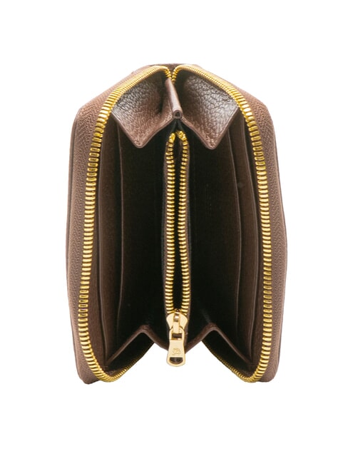 BASIC Portafoglio piccolo pelle zip around marrone scuro - Portafogli Donna