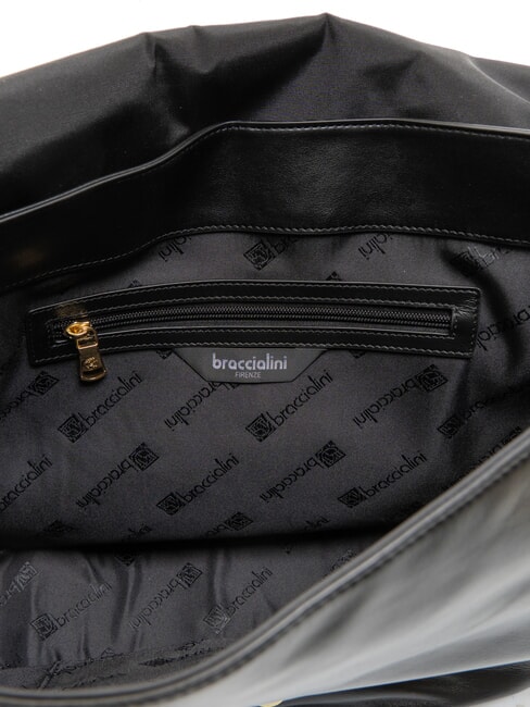 NORA Borsa a spalla in pelle nero - Borse Donna