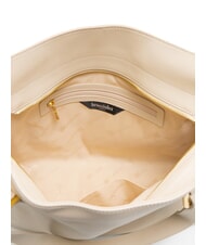 BRACCIALINI NORA Borsa shopping in pelle con fibbie beige - Borse Donna - 4