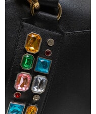 BRACCIALINI STONES Borsa bauletto con pietre colorate nero - Borse Donna - 4