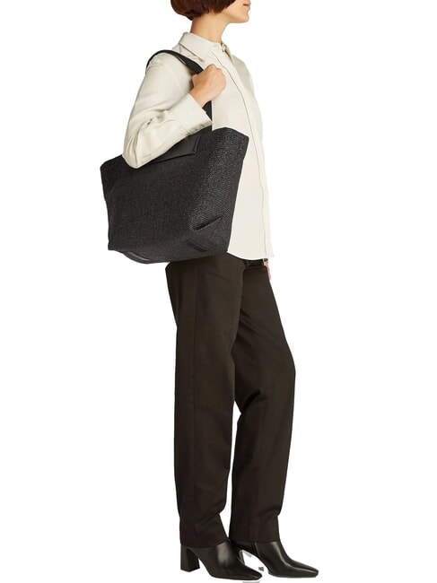 CK RAFFIA Shopper a spalla ck black - Borse Donna