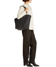 CALVIN KLEIN CK RAFFIA Shopper a spalla ck black - Borse Donna - 4