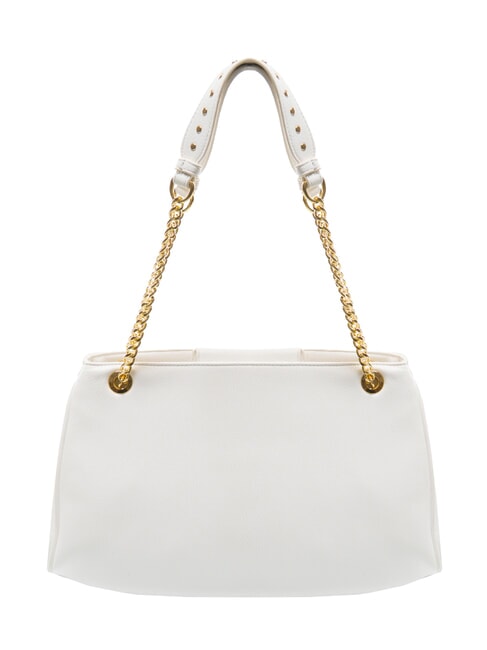 GISELLE Borsa a spalla con logo metallico bianco - Borse Donna
