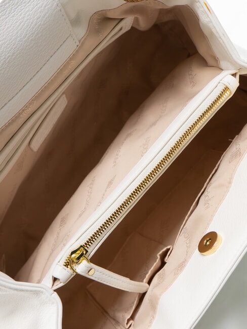 GISELLE Borsa a spalla con logo metallico bianco - Borse Donna